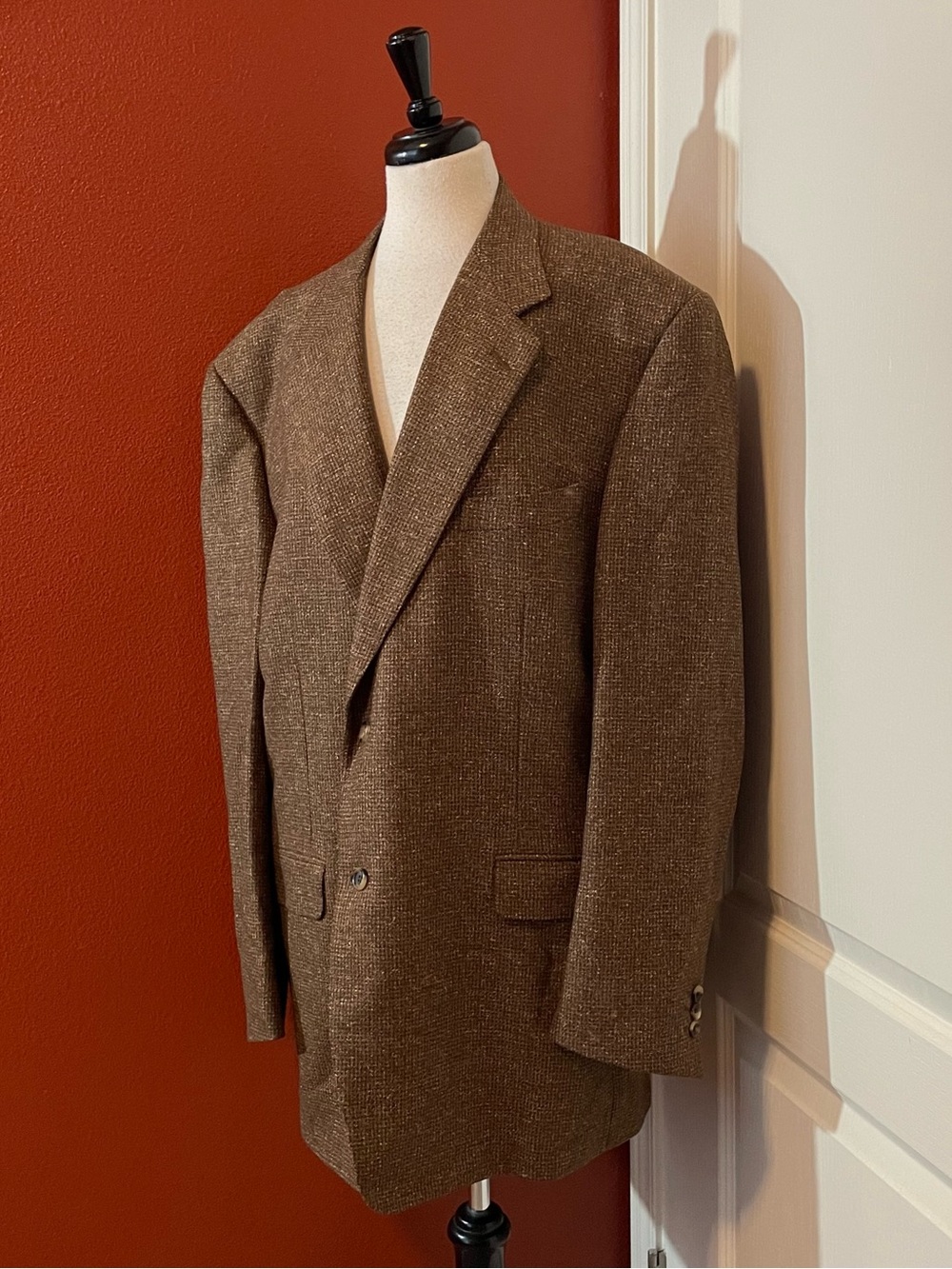 Canali Men’s Wool Linen Tweed Two Button Breathable Italian Sport Coat Blazer